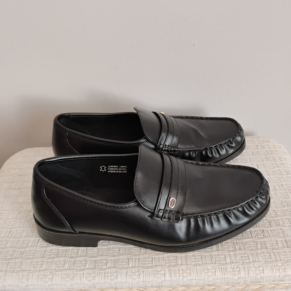 DEXTER COMFORT Classic Black Leather Loafers for Men